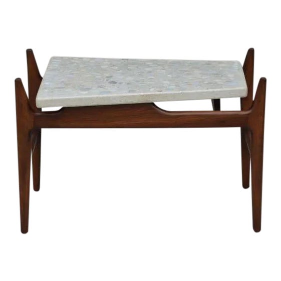 Trapeze Terrazzo Side Table by Harvey Probber For Sale