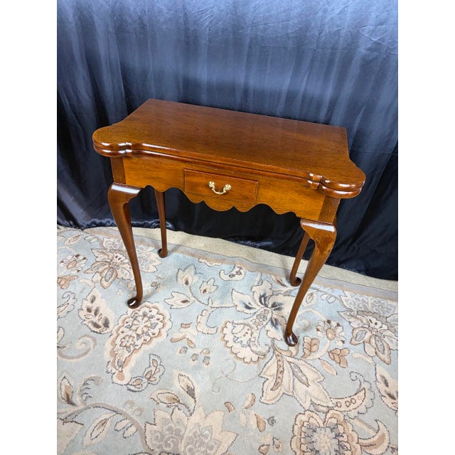 Queen Anne Folding Game Table For Sale - Image 4 of 12