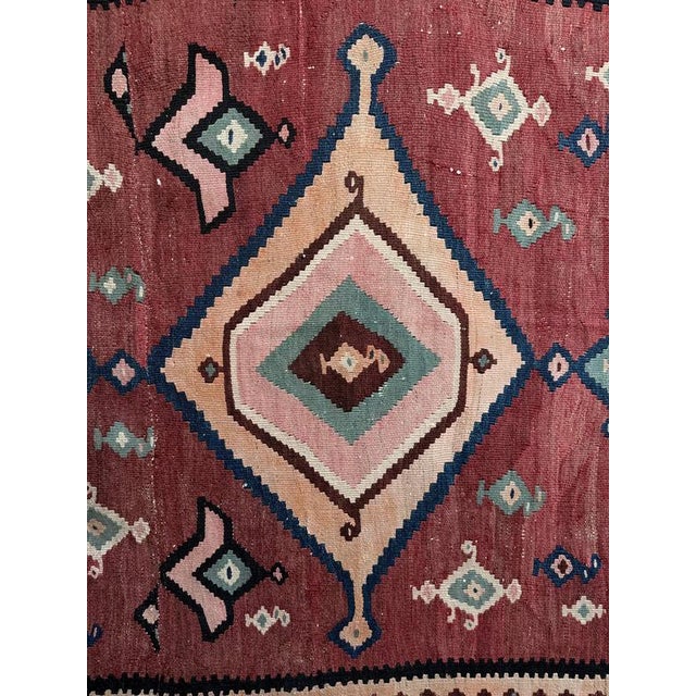 Beige Large Vintage Middle Eastern Tribal Kilim Rug, 1940s For Sale - Image 8 of 12