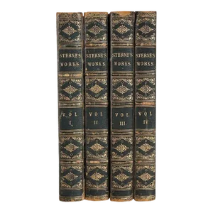 19th Century Memoirs of the Life & Family of Laurence Sterne Books - Set of 4