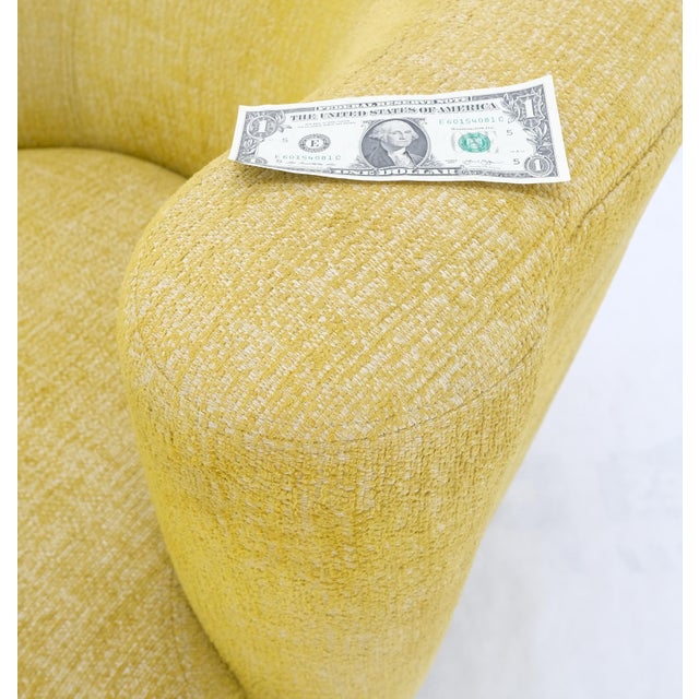 Textile Pair of Vladimir Kagan for Directional Nautilus Chairs Yellow Gold MINT! For Sale - Image 7 of 15