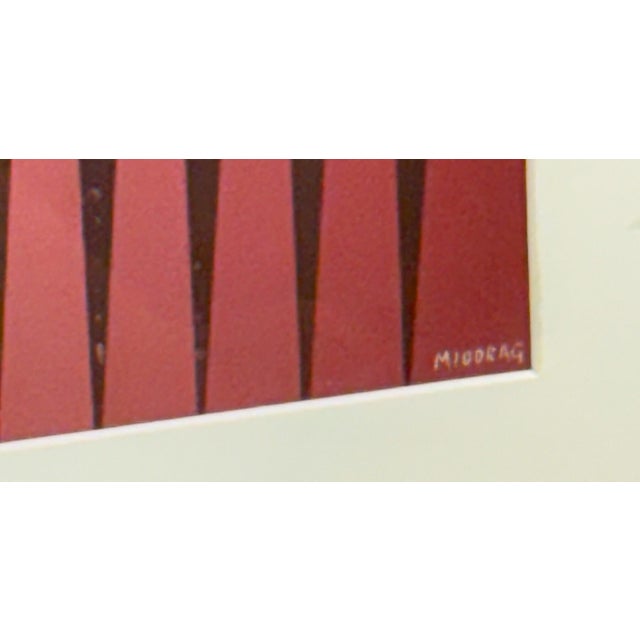 Dordevic Miodrag, Abstract Composition, Gouache on Paper, 1970 For Sale - Image 3 of 8