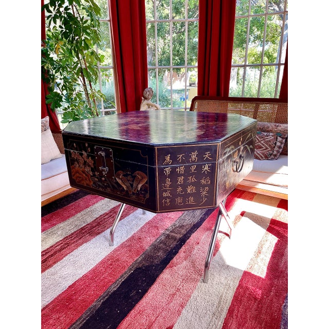 19th Century Chinese Chinoiserie Chest/Trunk - Jumbo Size For Sale - Image 11 of 12