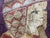 Oversized Vintage Andean Musicians Banana Leaf Mosaic Folk Art – Purple, Red & Cream For Sale - Image 4 of 17