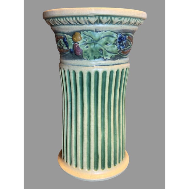 Vintage 12" Roseville Art Pottery Corinthian Vase In very good original condition showing some typical age-appropriate...