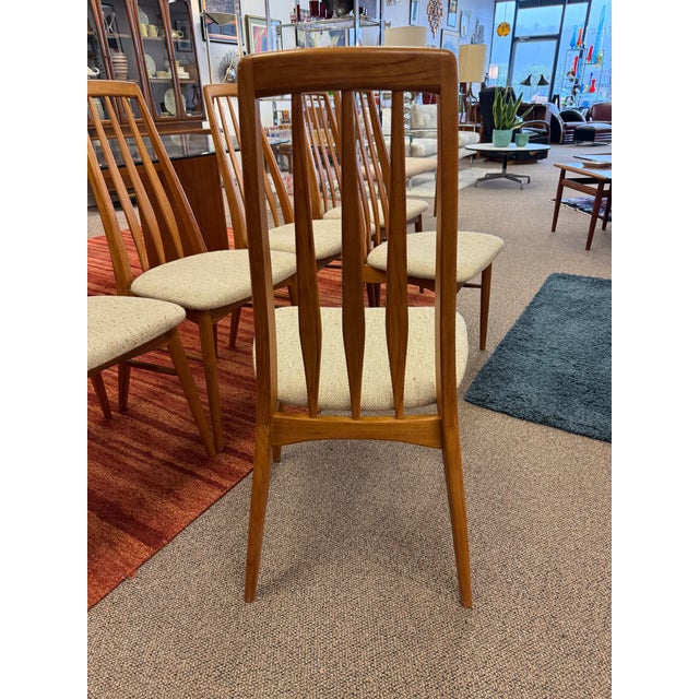 1970s Danish Teak Eva Dining Chairs by Koefoed Hornslet- Denmark. Set of Six For Sale - Image 5 of 12