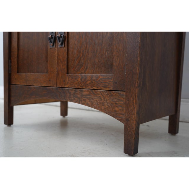 2000 - 2009 Stickley Mission Oak 1 Drawer Console Server Cabinet For Sale - Image 5 of 18