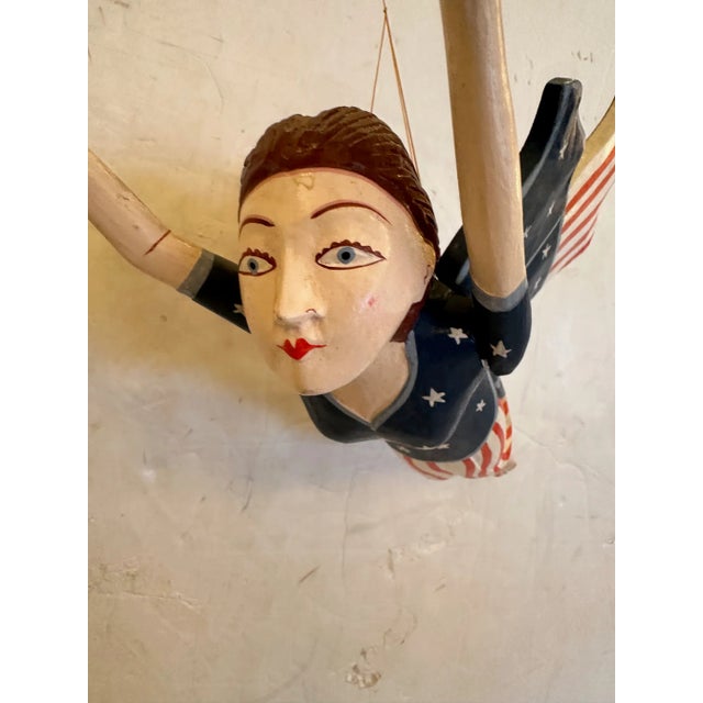 1960s Folk Art Painted Lady Liberty Political Figure For Sale - Image 5 of 8
