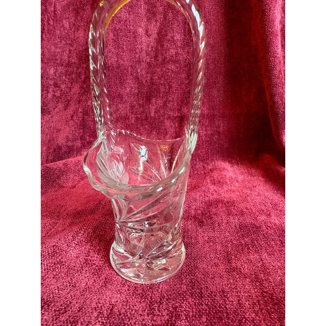 Pair of Duncan and Miller Vintage Glass Flower Baskets For Sale - Image 10 of 10