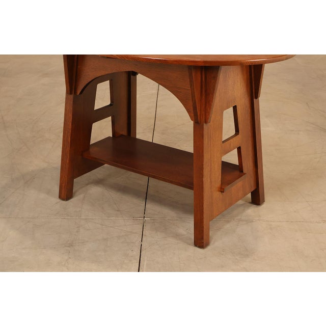 Wood Stickley Mission Collection Oak Limbert Library Table For Sale - Image 7 of 18