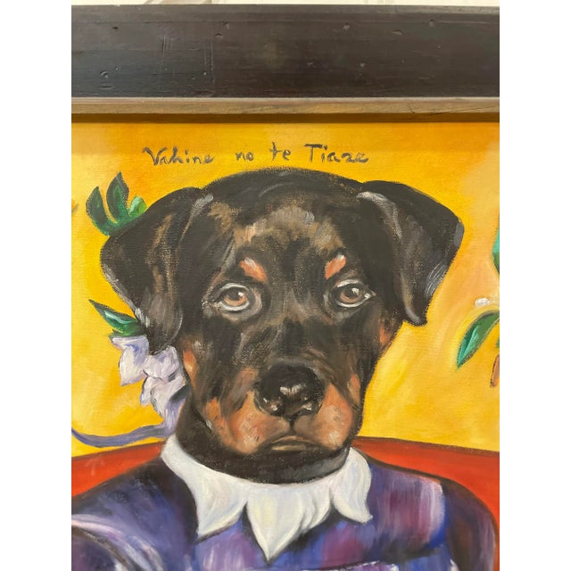 Nobility Dog Portrait Expressionist Original Painting Animal in Dress For Sale In Nashville - Image 6 of 7