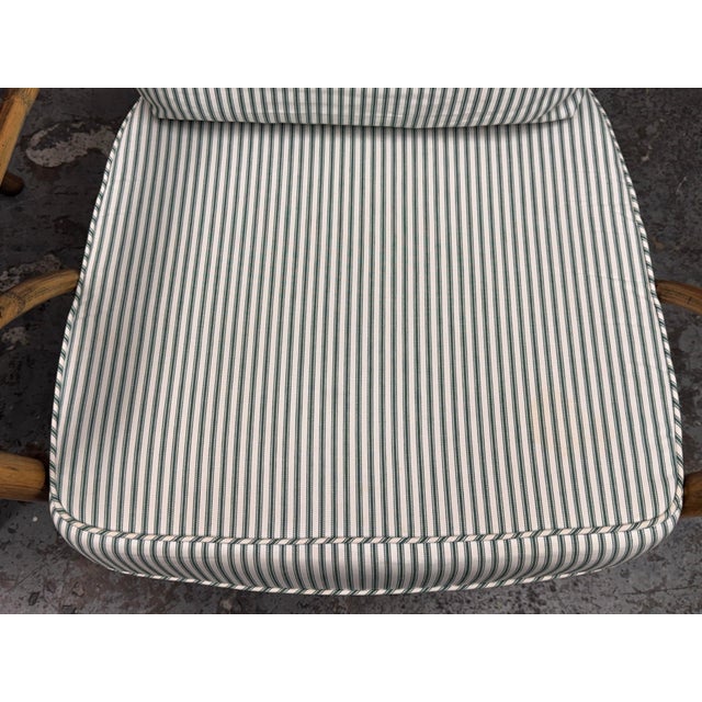 McGuire Furniture Bamboo Barrel Club Chairs, Pair Circa 1970's For Sale - Image 9 of 12