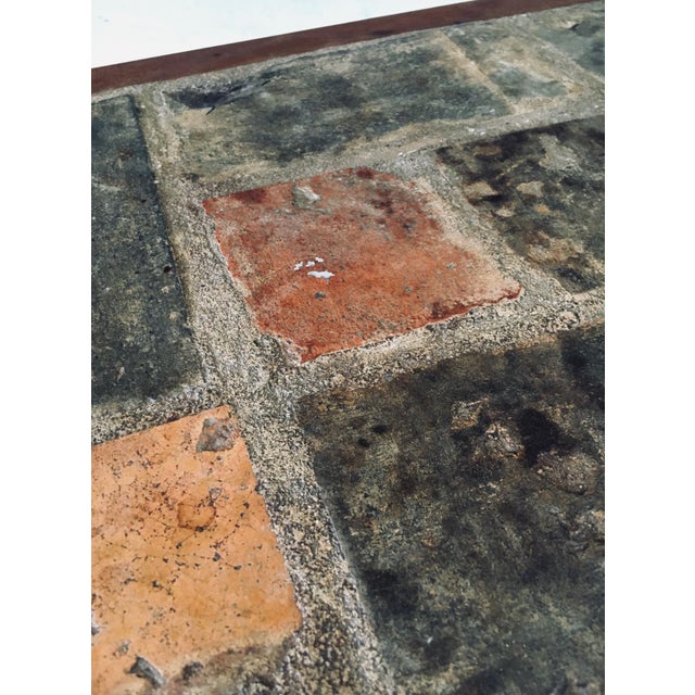 Brutalist Rustic Slate Tile & Oak Coffee Table, Belgium, 1960s For Sale - Image 18 of 18