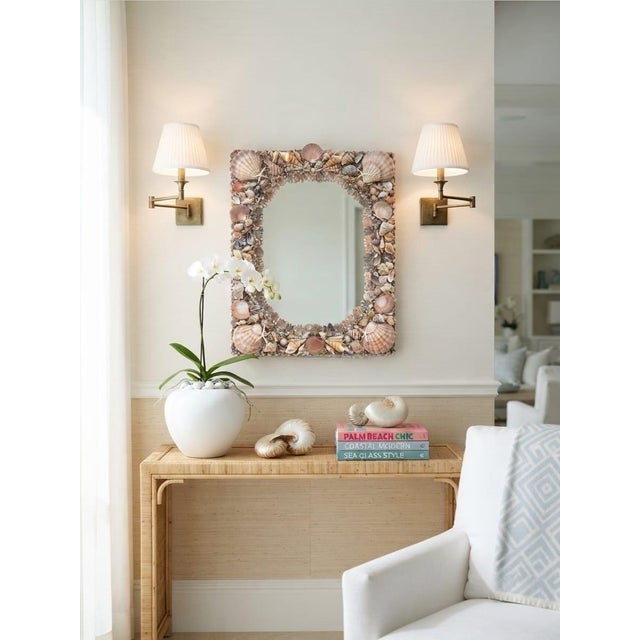 Vintage Handcrafted Coastal Seashell & Starfish Wall Mirror For Sale - Image 11 of 12