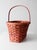 Farmhouse Vintage Pink Splint Weave Basket For Sale - Image 3 of 11