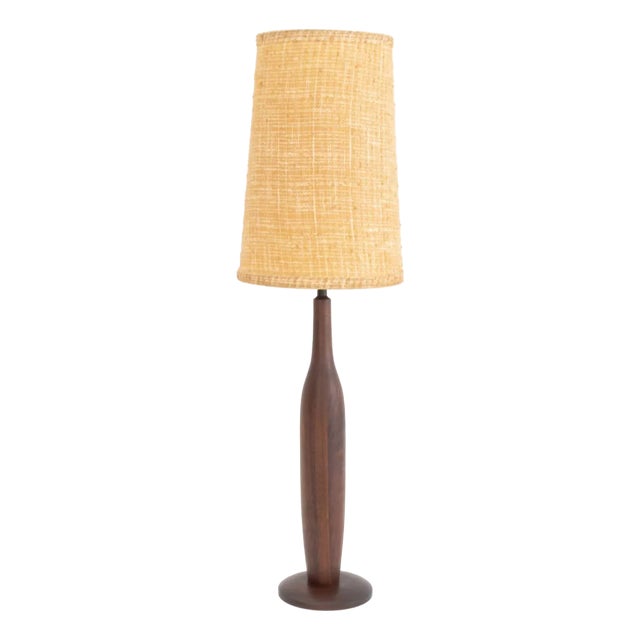 Mid-Century Modern Teak Table Lamp For Sale