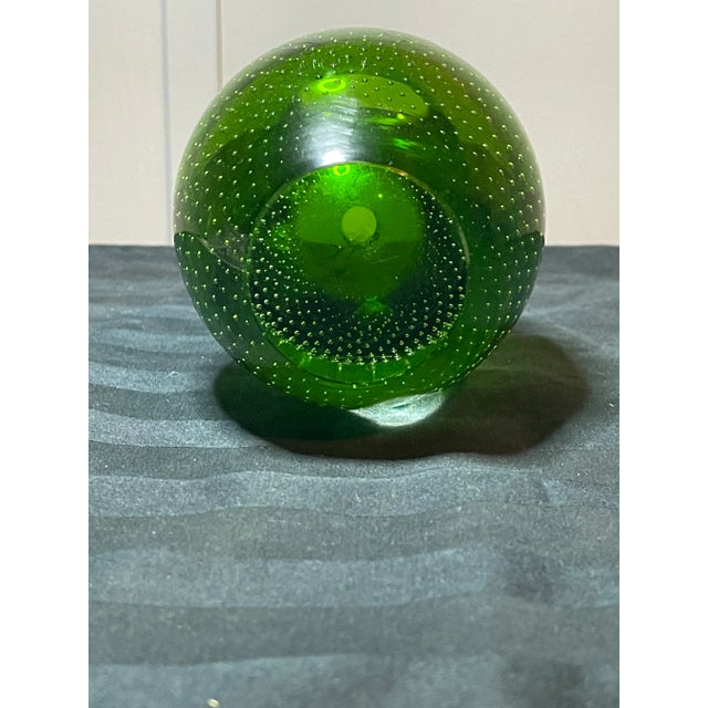 Nuutajarvi Notsjo 1950s Finnish Bullicante Summerso Hand-Blown Controlled Bubble Glass Bud Vase For Sale - Image 4 of 6