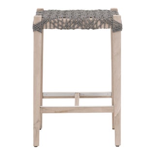 Costa Outdoor Counter Stool, Dove Flat Rope For Sale
