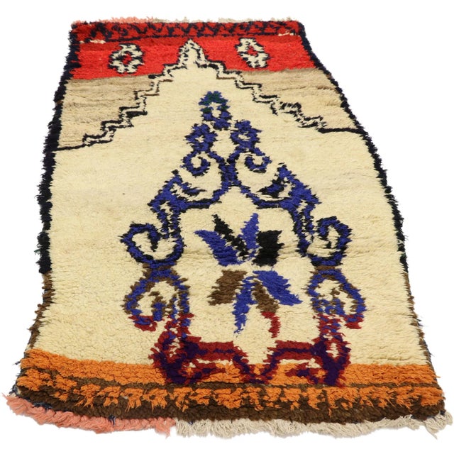 Tribal Vintage Berber Moroccan Azilal Rug - 02'08 X 04'10 For Sale - Image 3 of 9