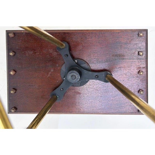 Jans of London Antique Revolving Magazine Stand in Brass and Mahogany For Sale - Image 11 of 11
