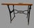 Black Vintage Antique Industrial Saltzman Chicago Cast Iron Table With Wooden Top For Sale - Image 8 of 9