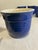 This set of 4 mugs by Emile Henry, France, showcases the same rich cobalt blue glaze and ribbed detailing found in their...