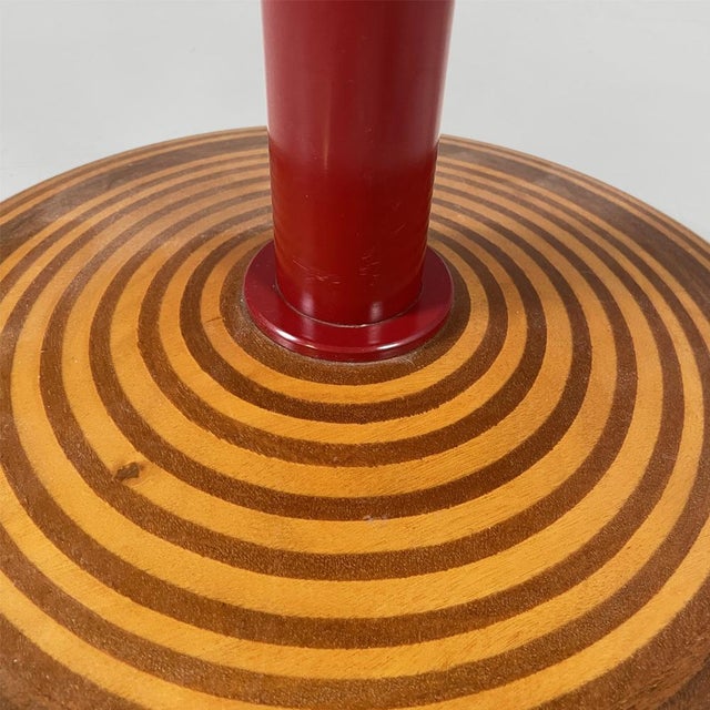 Italian Modern Round Wooden Coffee Table, 1980s For Sale - Image 13 of 15
