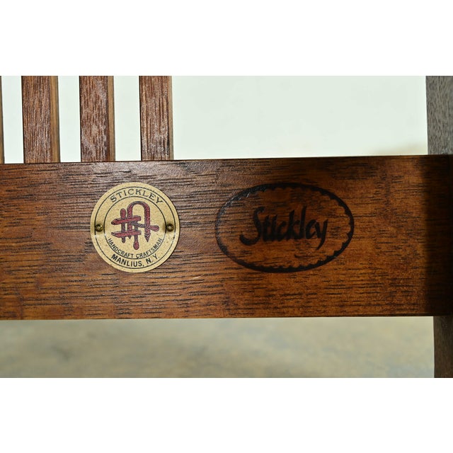 Stickley Mission Oak Arts & Crafts Spindle Bench or Settee For Sale - Image 13 of 14