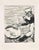 Etching on Montval paper, realized between 1927 and 1930. Table from "Les Fables de La Fontaine", published in 1952 in and...