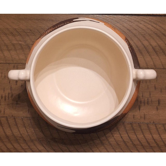 Royal Haeger Vintage 1970s Royal Haeger "Earth Wrap" Double-Handled Lava Glaze Planter Bowl For Sale - Image 4 of 5