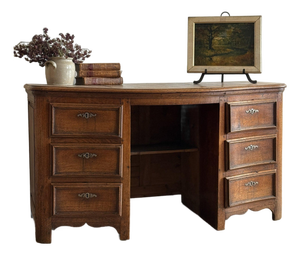 Rare 19th Century French Oak Mazarin Desk