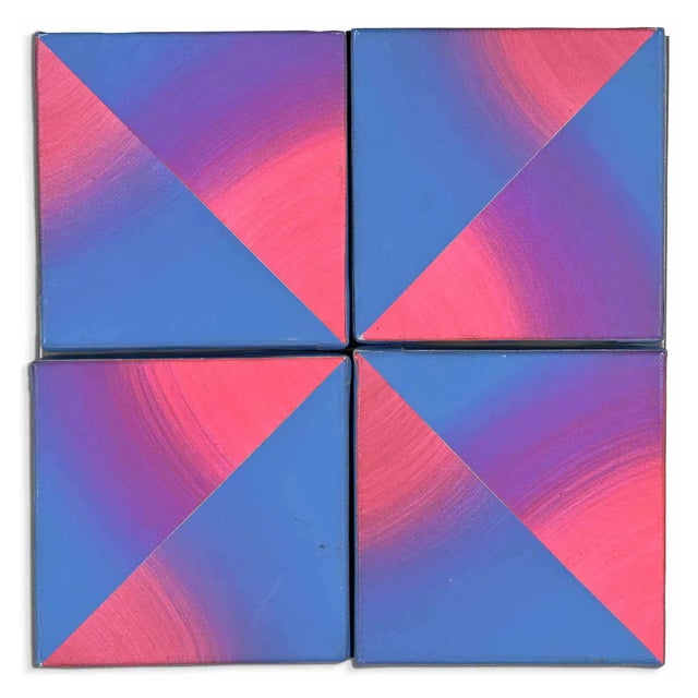 Elena Fia Fozzer, Irradiant Chromosectorial, Acrylic Painting, 1989 For Sale