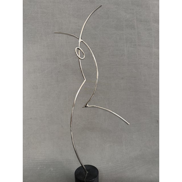Metal Andreu Alfaro, Penagos Prize Sculpture, 1992, Steel on Marble Base For Sale - Image 7 of 7