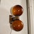 2020s Modernist Hand-Blown Murano Smoked Tortoise Glass Double Sphere & Bronze Sconces For Sale - Image 5 of 12