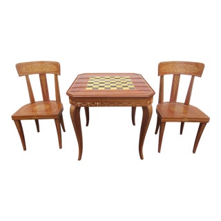 plastic Table 4 Seat Sq St/Leg Printed Mixed Fruit-R.Wood ?? ???? ?????