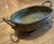 Mid Century Brass Oval Jardiniere Lion Head Ram Horn Handles Paw Feet Hammered Bowl For Sale - Image 4 of 12