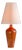 Vintage Wooden Table Lamp with Cone Lampshade, 1970s For Sale