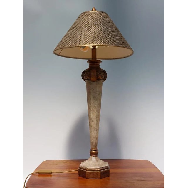 Vintage Stone and Brass Table Lamp by Fine Art Lamps, Hialeah, USA For Sale - Image 11 of 11
