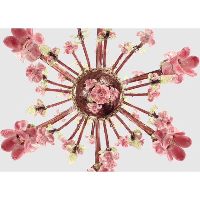Eight-Light Murano Chandelier by AZ Home For Sale - Image 6 of 7