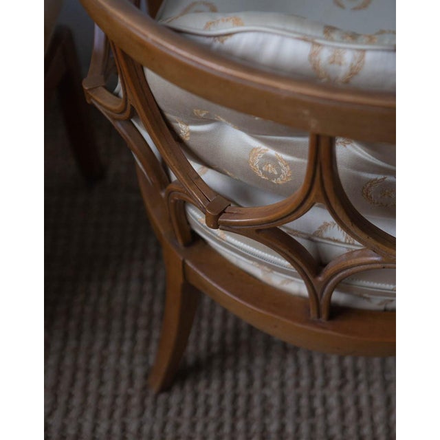 Wood Mid-Century Modern Attributed to Billy Haines Fruitwood Lounge Chairs - A Pair For Sale - Image 7 of 15