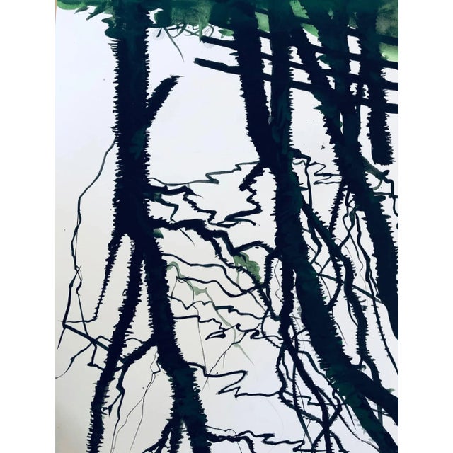 "Solitude" Framed Contemporary Abstract Landscape Drawing For Sale