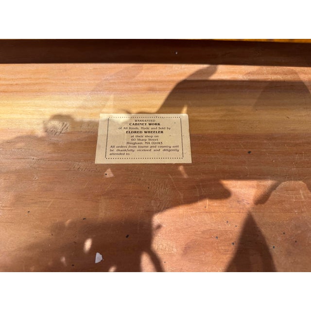 Brown Mid 20th Century Vintage Eldred Wheeler Tiger Maple Chest on Frame For Sale - Image 8 of 8