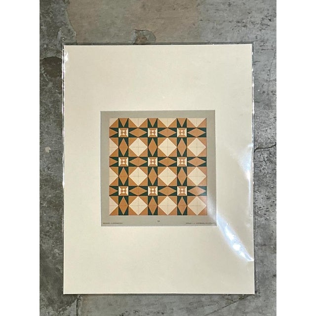 Vintage Mosaic Tile Sample Serigraph For Sale - Image 10 of 12