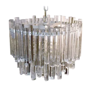 Multi Tiered Venini Crystal Chandelier