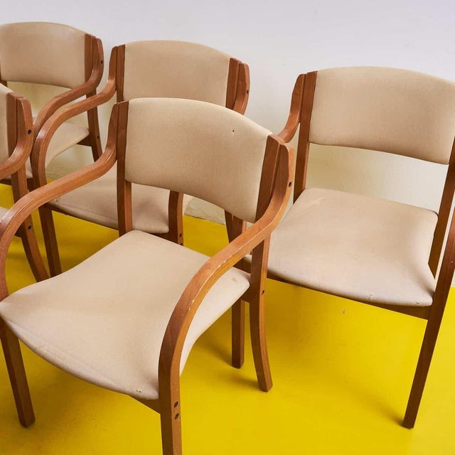 Vintage Chairs with Wooden Frames, Set of 12 For Sale - Image 5 of 9