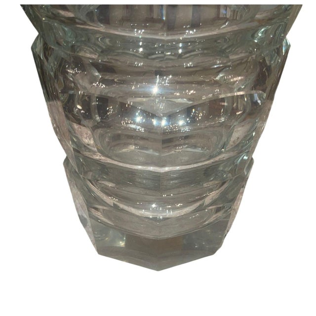 1930s Set of 3 Art Deco Cut Crystal Vases in the Manner of Josef Hoffmann for Moser. For Sale - Image 12 of 13