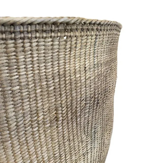 Antique Woven Burden Gathering Basket For Sale - Image 4 of 6