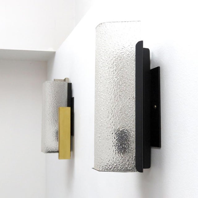 Arlus Geometric Wall Sconce by Arlus, 1950 For Sale - Image 4 of 7