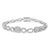 Crafted in gleaming 10K white gold, this exquisite bracelet is a symphony of 274 natural diamonds, totaling a dazzling...