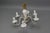 Italian Murano White Clear and Milk Glass Six-Arm Chandelier, 1950s For Sale - Image 18 of 18